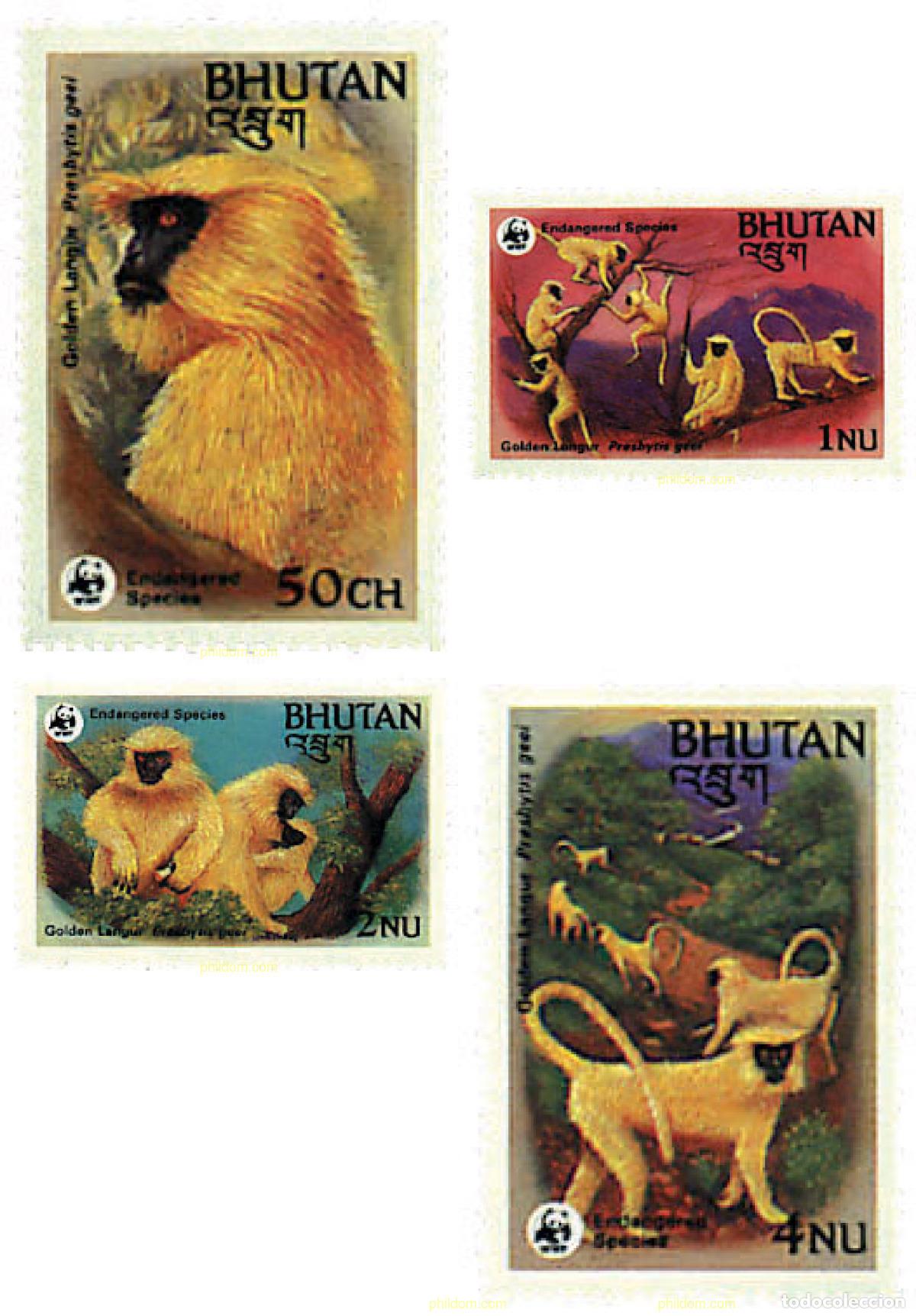 Sellos: 74055 MNH BHUTAN 1984 LANGUR DORADO