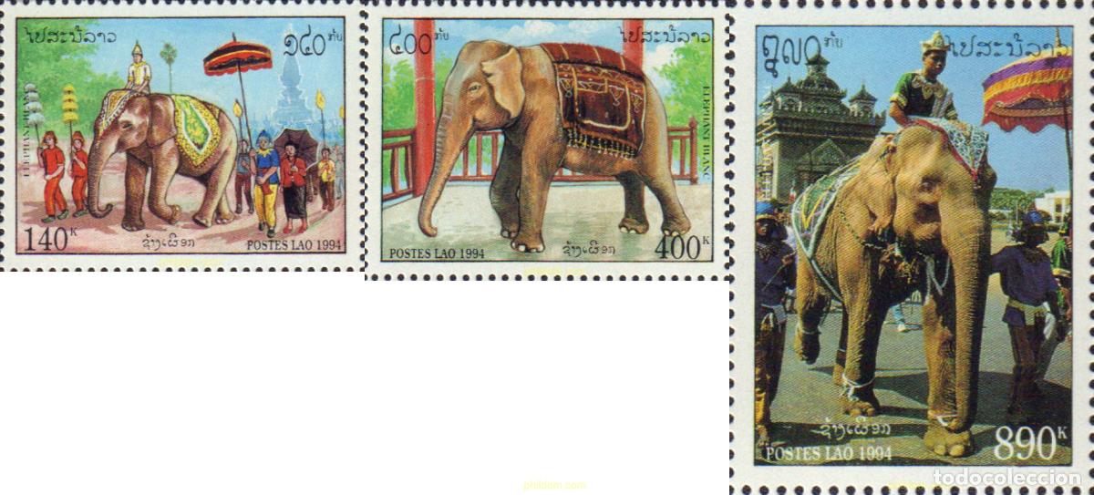 Sellos: 54177 MNH LAOS 1994 ELEFANTES
