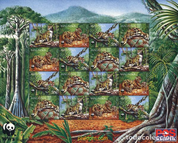 Sellos: 12736 MNH MALASIA 1995 PANTERA NEBULOSA