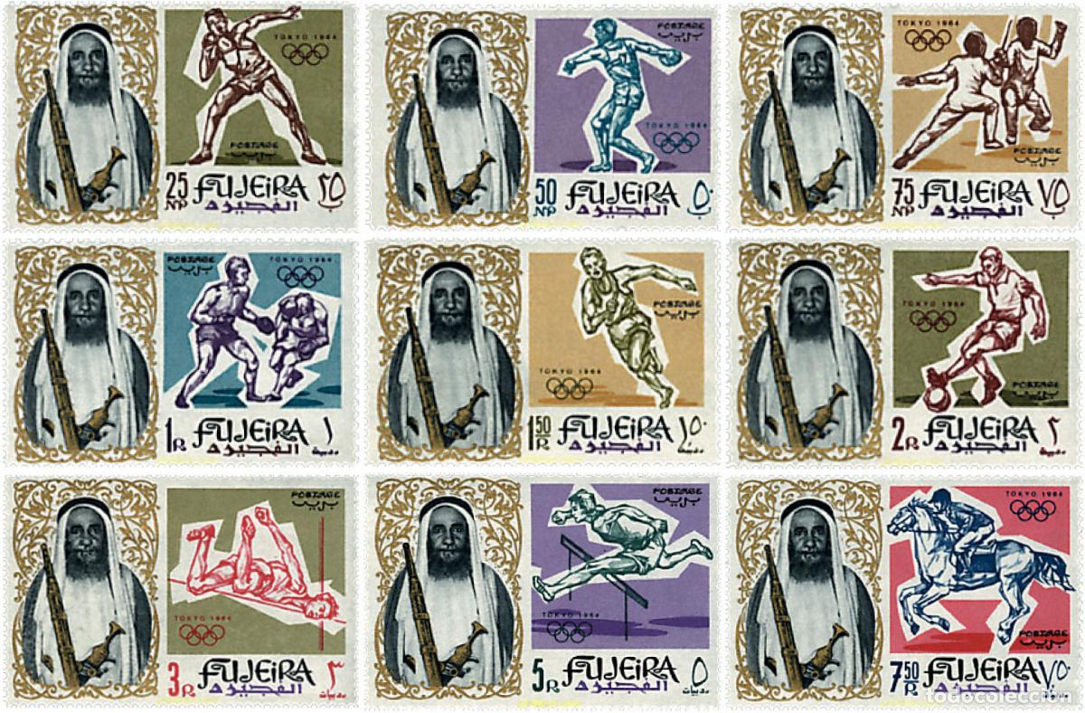 Sellos: 65434 MNH FUJEIRA 1964 18 JUEGOS OLIMPICOS VERANO TOKIO 1964