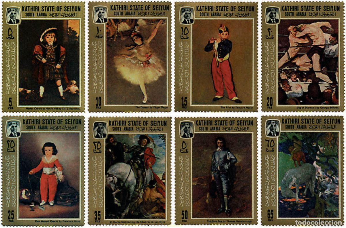 Sellos: 63467 MNH KATHIRI. Estado de Seiyun 1967 OBRAS MAESTRAS