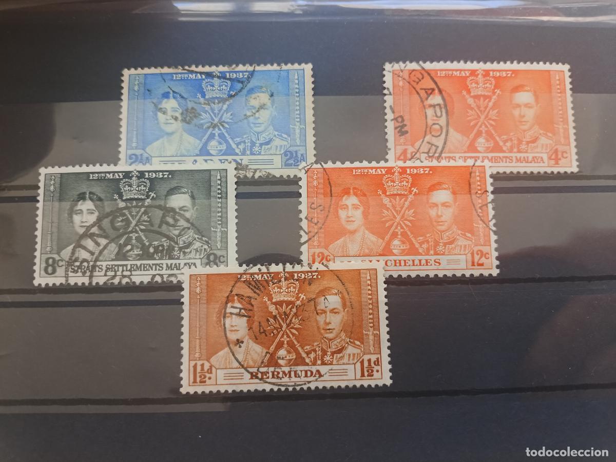Francobolli: Lote de sellos. Colonias inglesas 1937 Coronaci&oacute;n Jorge VI