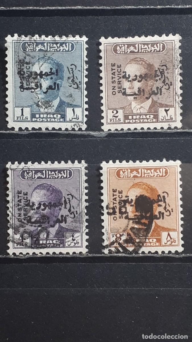 Selos: IRAK. A&Ntilde;O 1958. &deg;. YVERT servicios 216/7, 219, 221