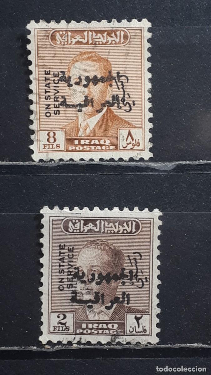 Selos: IRAK. A&Ntilde;O 1958. &deg;. YVERT servicios 217, 221
