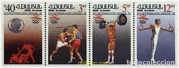 Sellos: 120220 MNH ARMENIA 1992 25 JUEGOS OLIMPICOS VERANO BARCELONA 1992