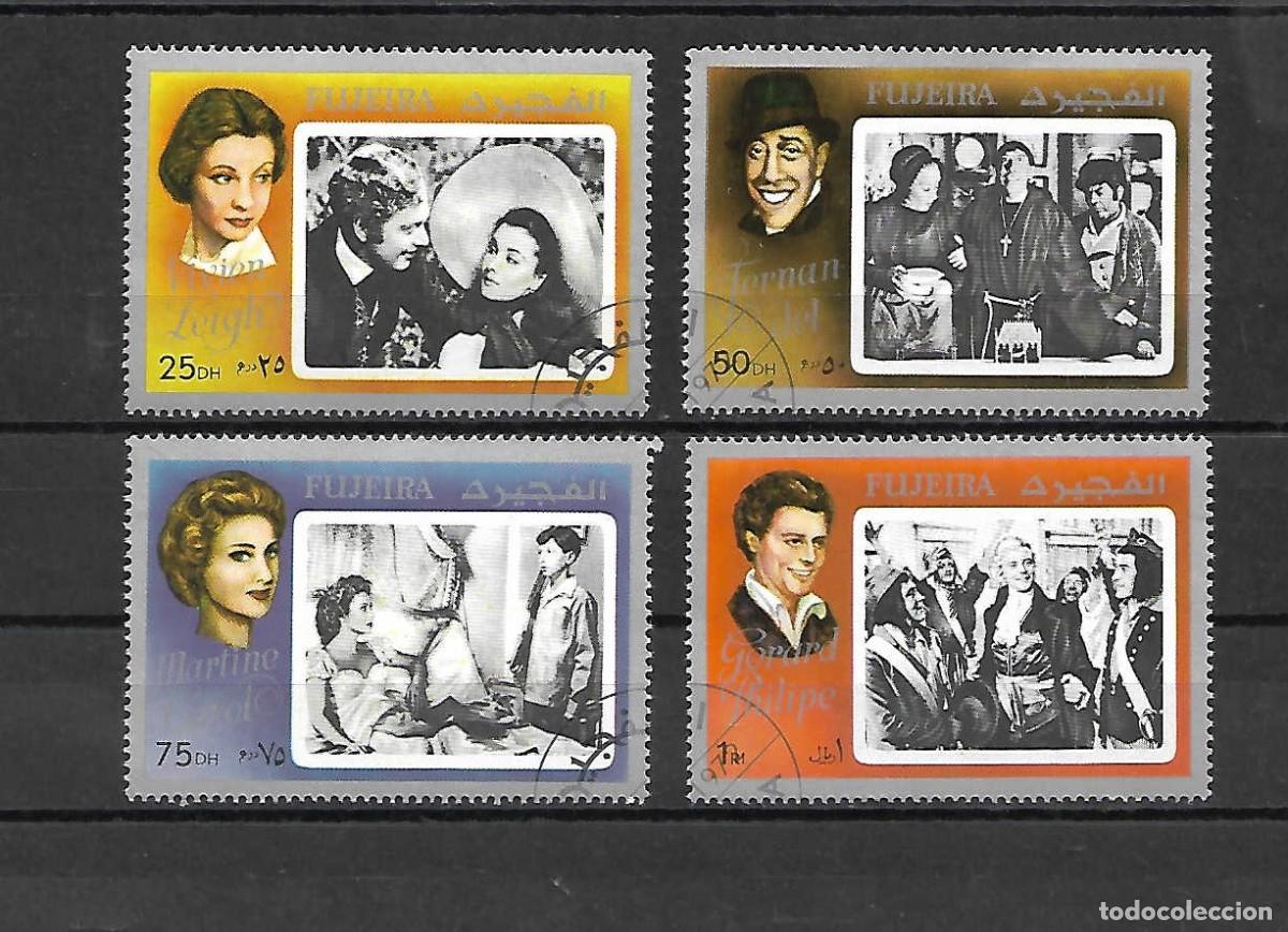 Sellos: 4 sellos FILMS . Fujeira. sellos a&ntilde;o 1972