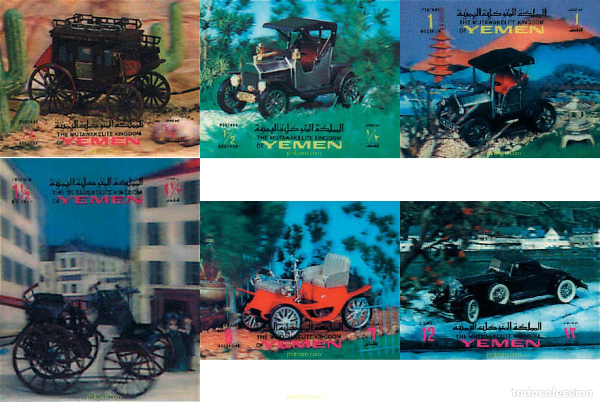 Sellos: 48914 MNH YEMEN. Reino 1970 AUTOMOVILES ANTIGUOS