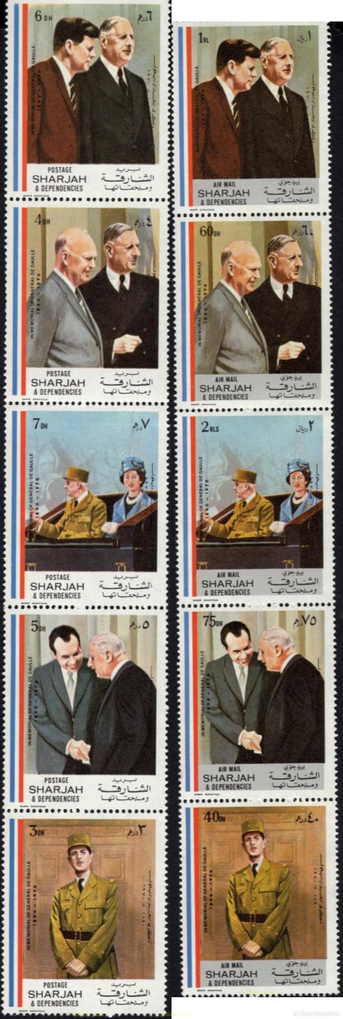 Sellos: 19081 MNH SHARJAH 1970 CHARLES DE GAULLE
