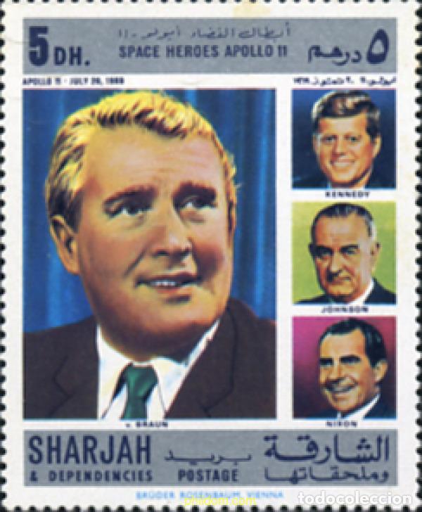 Sellos: 628446 MNH SHARJAH 1969 APOLLO XI