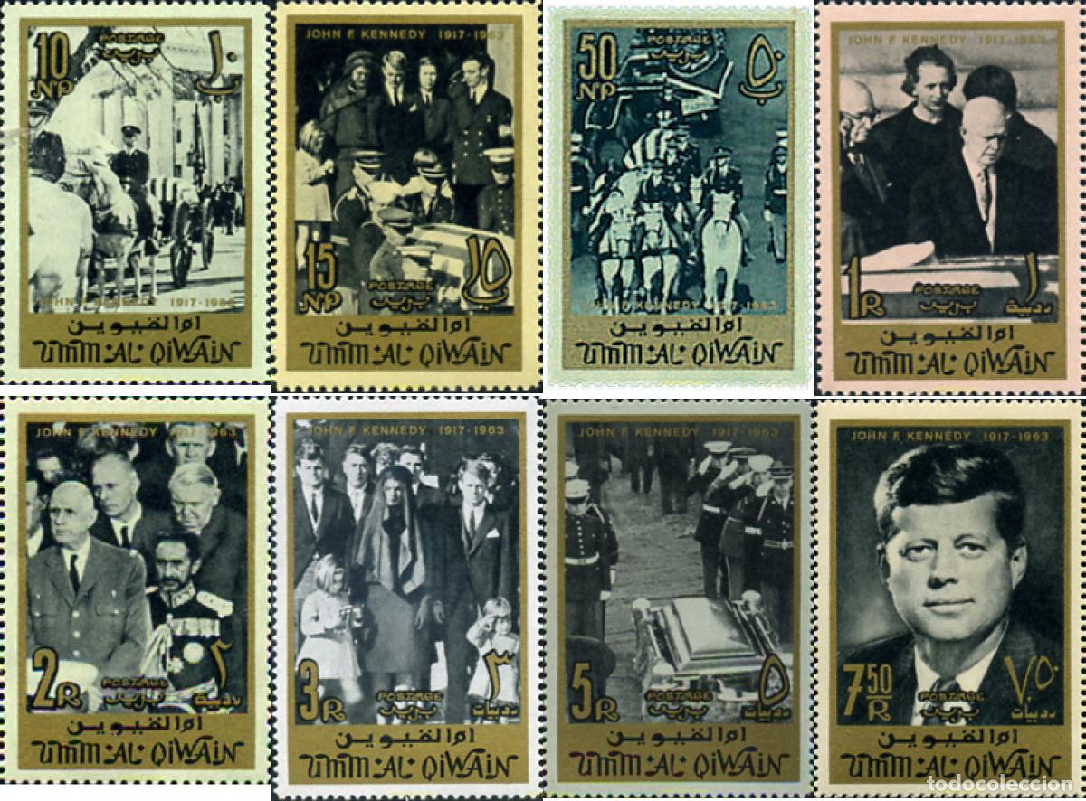 Sellos: 63237 MNH UMM AL QIWAIN 1965 ANIVERSARIO DE LA MUERTE DE JOHN F. KENNEDY