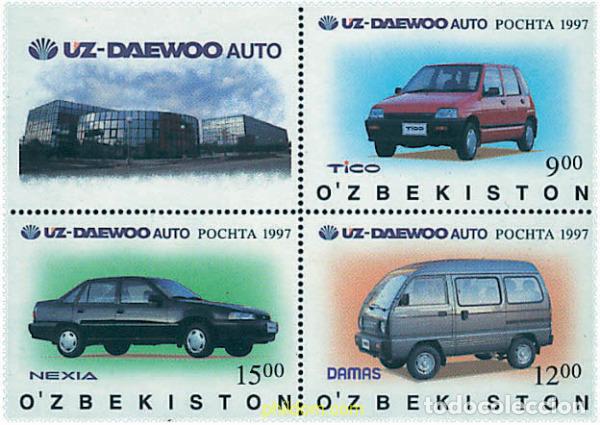 Sellos: 5828 MNH UZBEKISTAN 1997 AUTOMOVILES UZ-DAEWOO