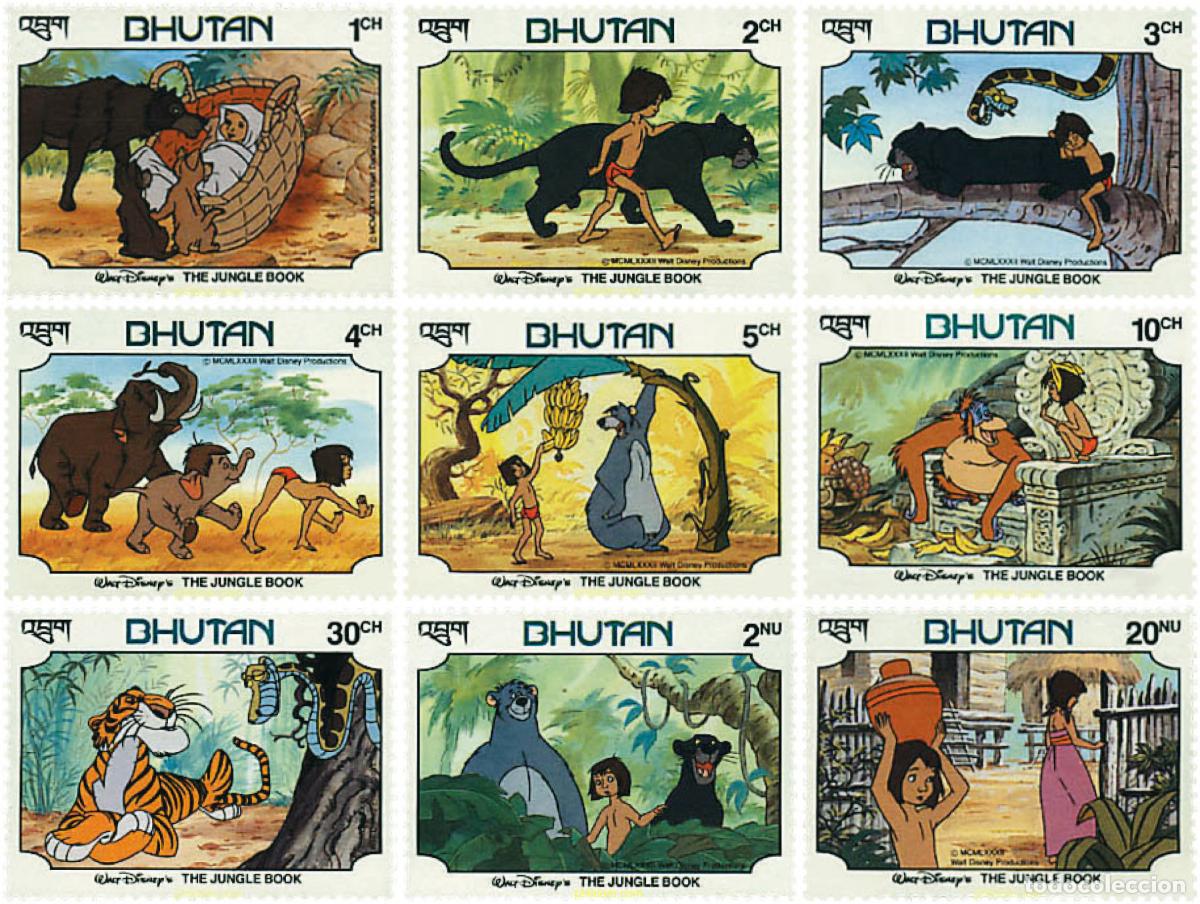 Sellos: 46618 MNH BHUTAN 1982 WALT DISNEY. EL LIBRO DE LA SELVA