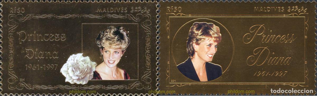 Timbres: 40516 MNH MALDIVAS 1998 1 ANIVERSARIO DE LA MUERTE DE LA PRINCESA DIANA