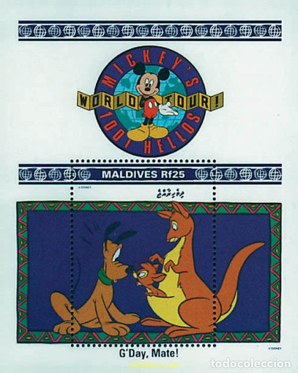 Sellos: 257237 MNH MALDIVAS 1992 PASEO POR EL MUNDO DE MICKEY Y SUS AMIGOS