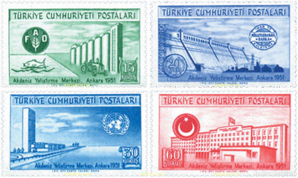 Selos: 42483 MNH TURQUIA 1952 CONGRESO DEL INSTITUTO DE ESTUDIOS ECONOMICOS DE LA ONU EN ANKARA