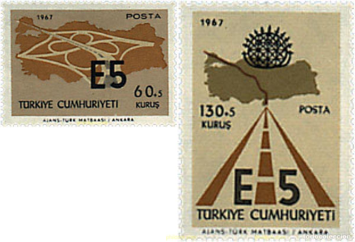 Briefmarken: 42527 MNH TURQUIA 1967 CARRETERA EUROPEA E 5