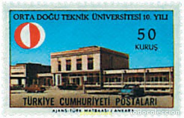 Briefmarken: 42526 MNH TURQUIA 1966 10 ANIVERSARIO DE LA UNIVERSIDAD TECNICA DE ORIENTE MEDIO