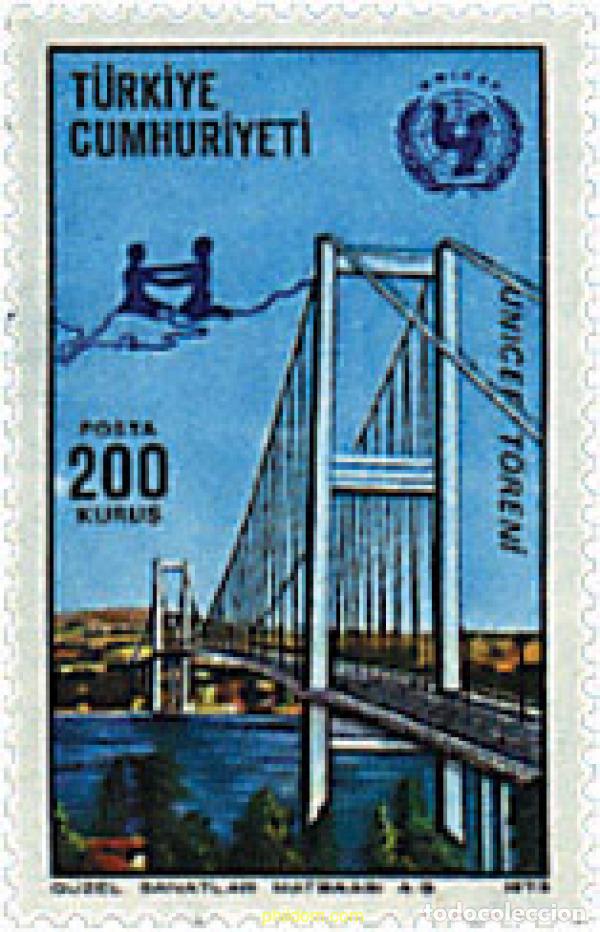 Sellos: 42532 MNH TURQUIA 1973 PUENTE SOBRE EL BOSFORO
