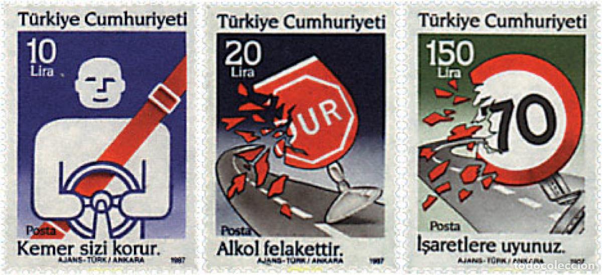 Sellos: 42551 MNH TURQUIA 1987 SEGURIDAD EN CARRETERA