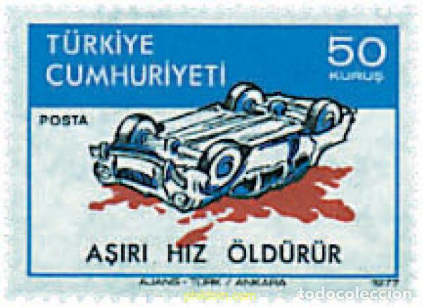 Sellos: 290040 MNH TURQUIA 1977 SEGURIDAD EN CARRETERA