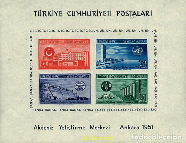 Sellos: 42485 MNH TURQUIA 1952 CONGRESO DEL INSTITUTO DE ESTUDIOS ECONOMICOS DE LA ONU EN ANKARA
