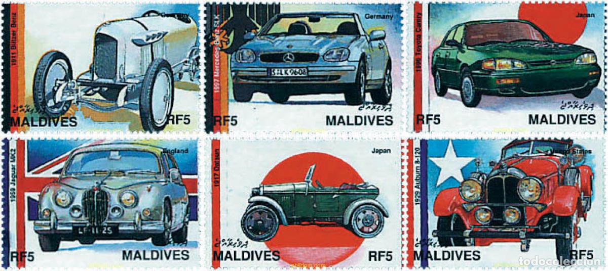 Francobolli: 288565 MNH MALDIVAS 1997 AUTOMOVILES CLASICOS