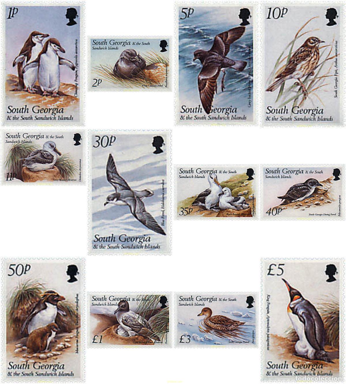 Sellos: 54002 MNH GEORGIA SUR Y SANDWICH SUR 1999 SERIE BASICA. AVES