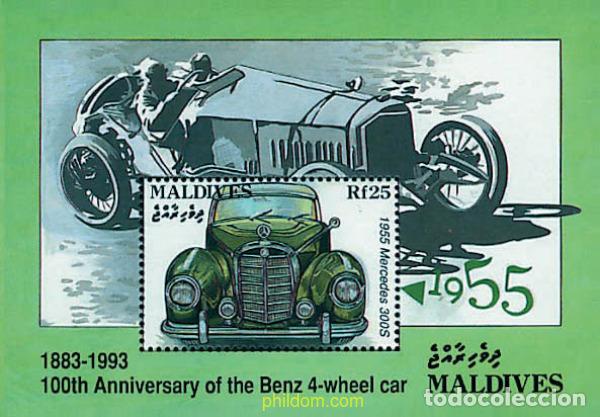 Sellos: 46293 MNH MALDIVAS 1993 CENTENARIO DEL PRIMER AUTOMOVIL BENZ