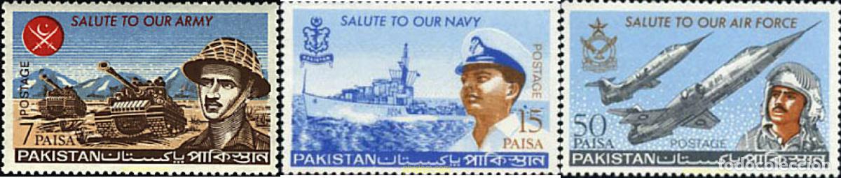 Briefmarken: 45570 MNH PAKISTAN 1965 FUERZAS ARMADAS