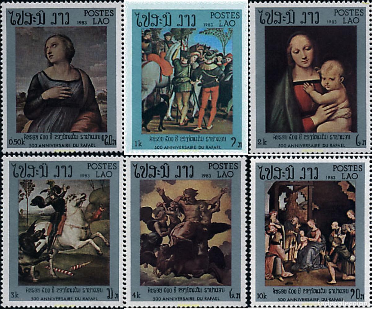Selos: 49796 MNH LAOS 1983 500 ANIVERSARIO DEL NACIMIENTO DE RAFFAEL