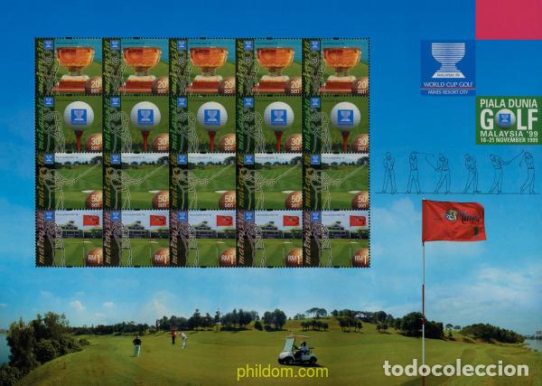 Sellos: 9819 MNH MALASIA 1999 COPA DEL MUNDO DE GOLF 1999 EN MALASIA