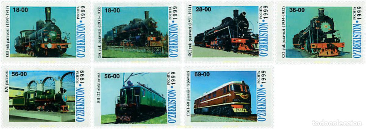 Sellos: 80421 MNH UZBEKISTAN 1999 LOCOMOTORAS
