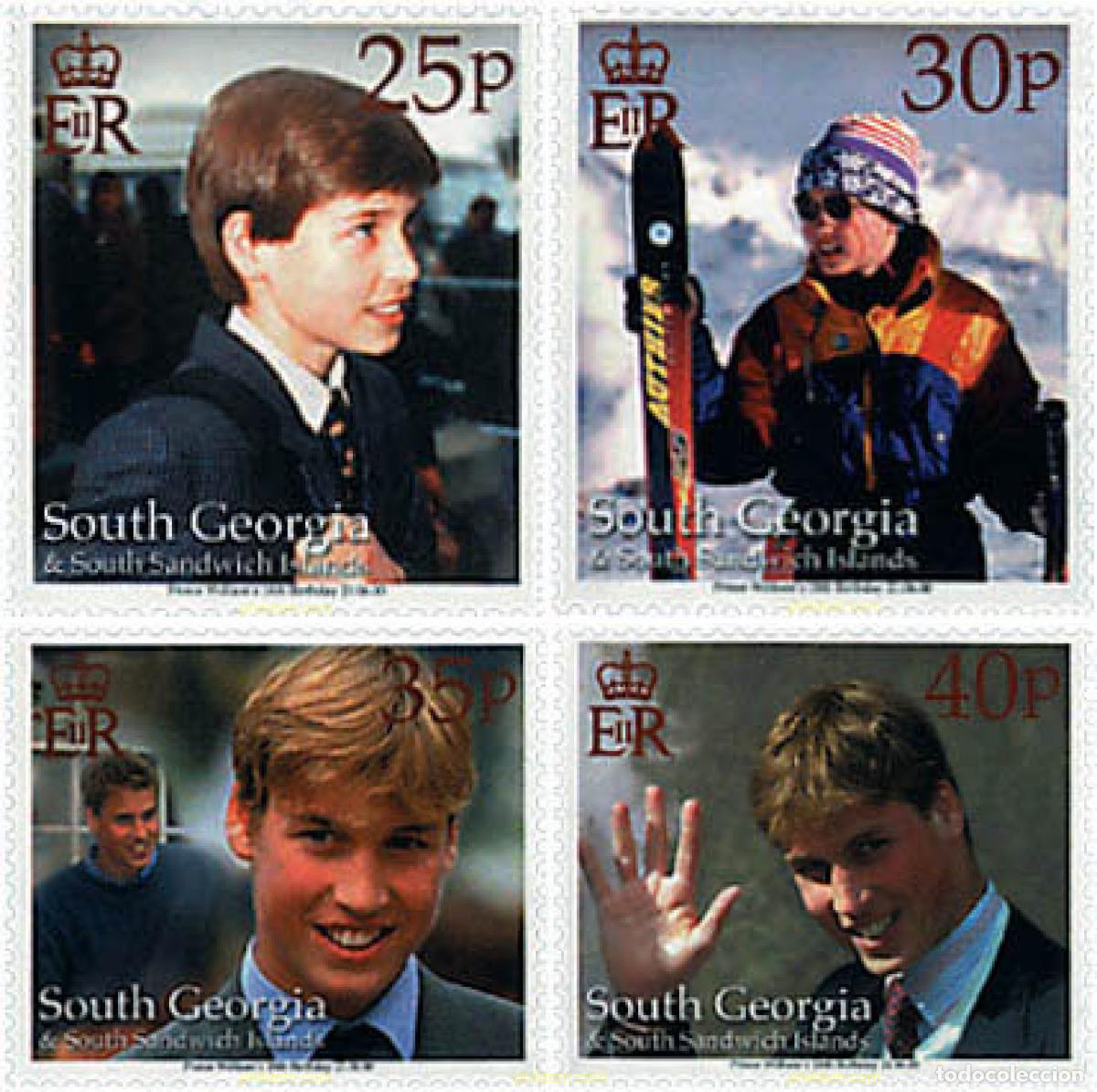 Sellos: 50502 MNH GEORGIA SUR Y SANDWICH SUR 2000 18 ANIVERSARIO DEL PRINCIPE GUILLERMO