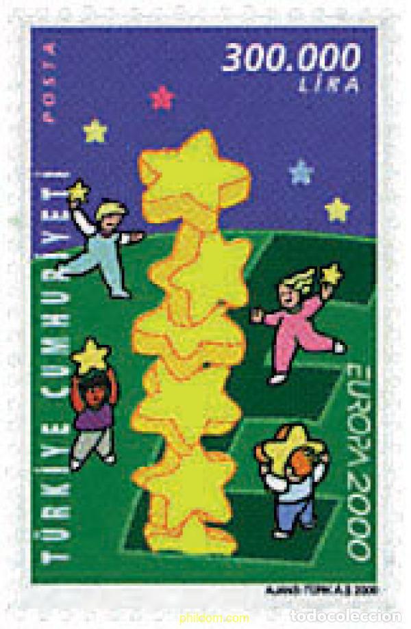 Sellos: 77143 MNH TURQUIA 2000 EUROPA CEPT. CONSTRUCCION EUROPEA