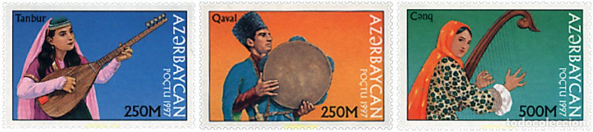 Sellos: 83925 MNH AZERBAIYAN 1997 COSTUMBRES Y INSTRUMENTOS DE MUSICA TRADICIONALES