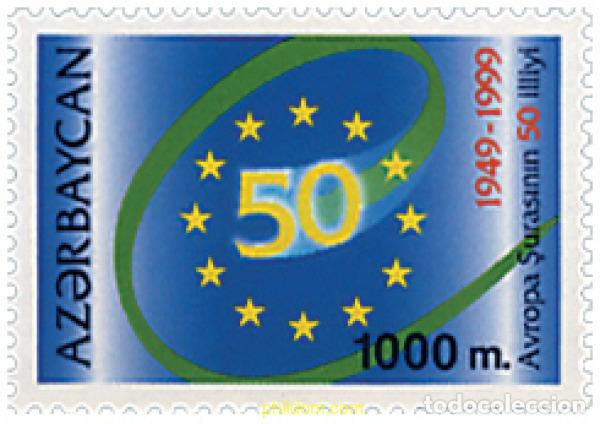 Sellos: 51646 MNH AZERBAIYAN 1999 50 ANIVERSARIO DEL CONSEJO DE EUROPA
