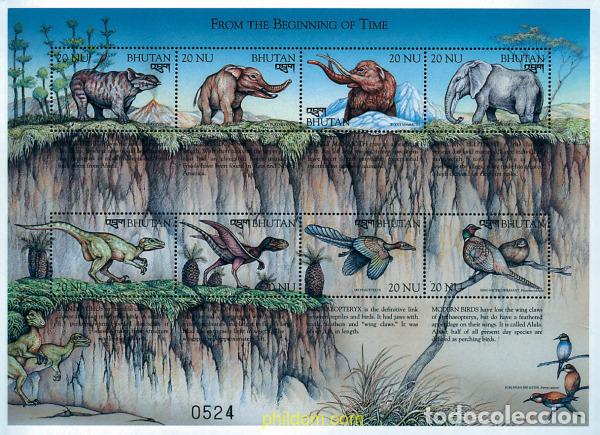 Sellos: 246875 MNH BHUTAN 1999 FAUNA PREHISTORICA