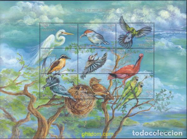 Sellos: 577519 MNH BHUTAN 1999 PAJAROS DEL MUNDO