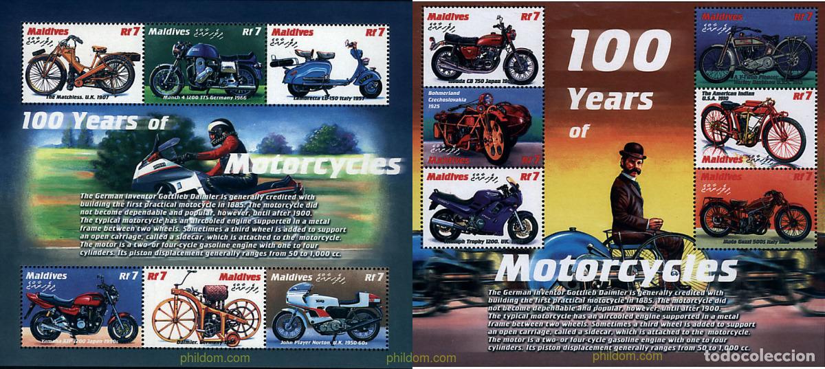 Sellos: 302482 MNH MALDIVAS 2000 MOTOCICLETAS