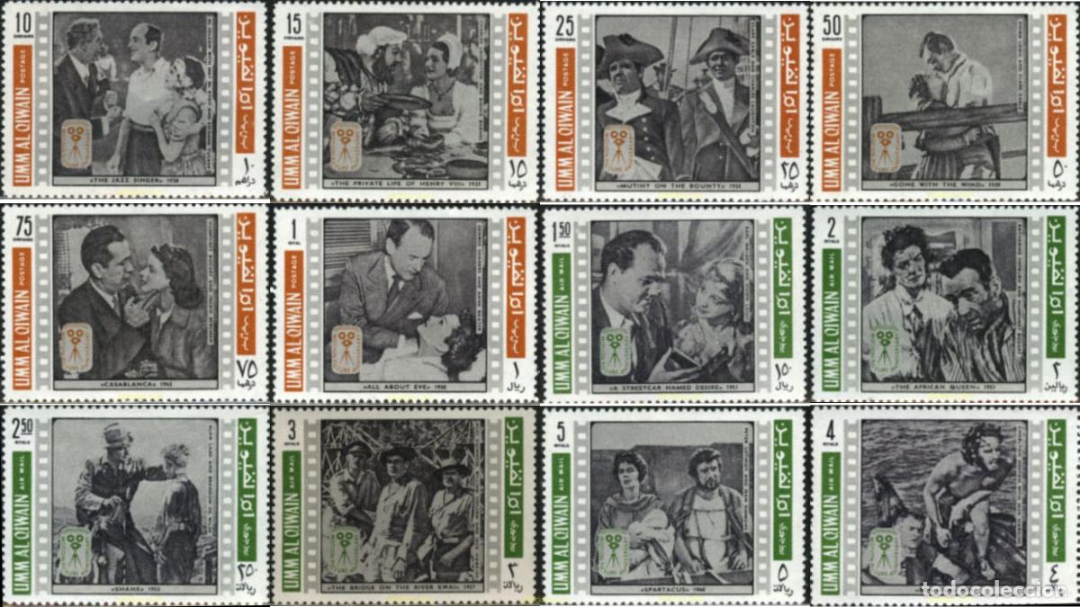 Sellos: 63233 MNH UMM AL QIWAIN 1969 ANIVERSARIOS DEL CINE