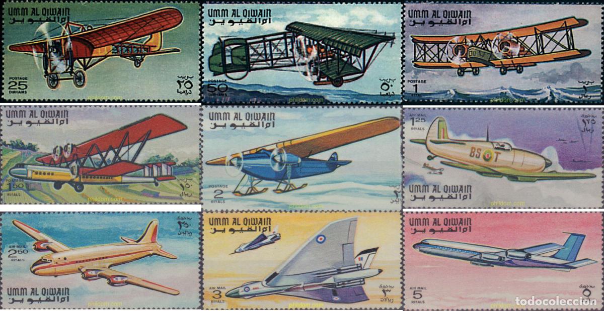 Sellos: 63230 MNH UMM AL QIWAIN 1968 HISTORIA DE LA AVIACION