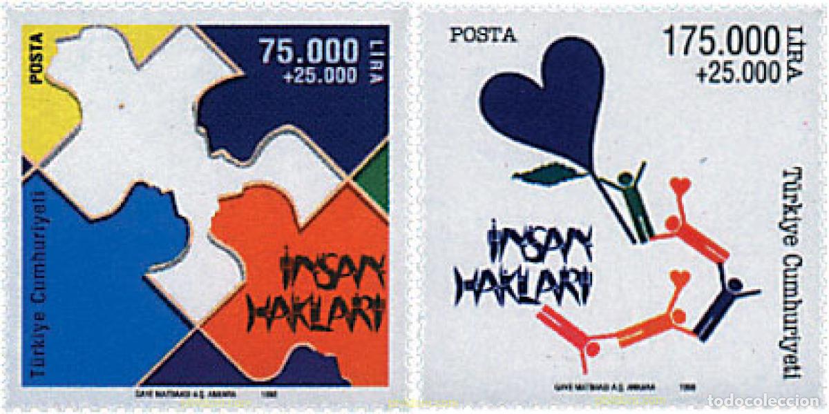 Sellos: 65420 MNH TURQUIA 1998 DERECHOS HUMANOS