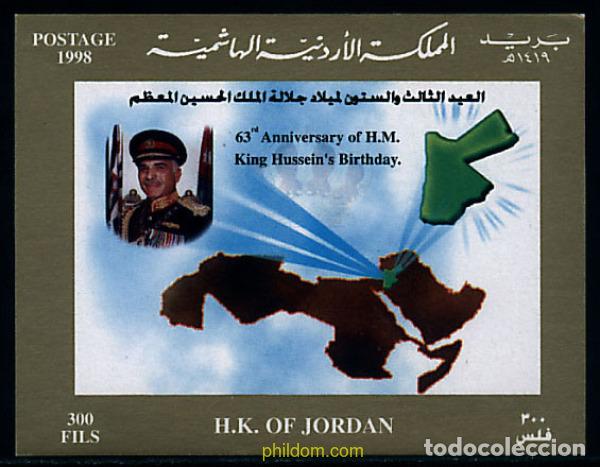 Stamps: 65975 MNH JORDANIA 1998 63 ANIVERSARIO DEL REY HUSSEIN II