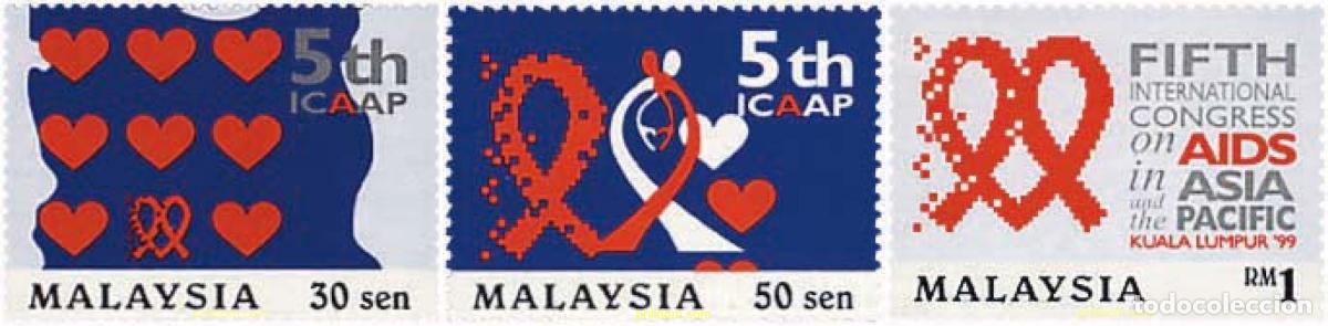 Sellos: 91597 MNH MALASIA 1999 CONGRESO INTERNACIONAL SOBRE EL SIDA