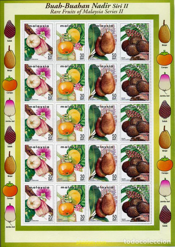 Selos: 25773 MNH MALASIA 1999 FLORA. FRUTOS