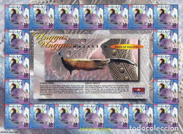 Briefmarken: 9458 MNH MALASIA 2000 AVES