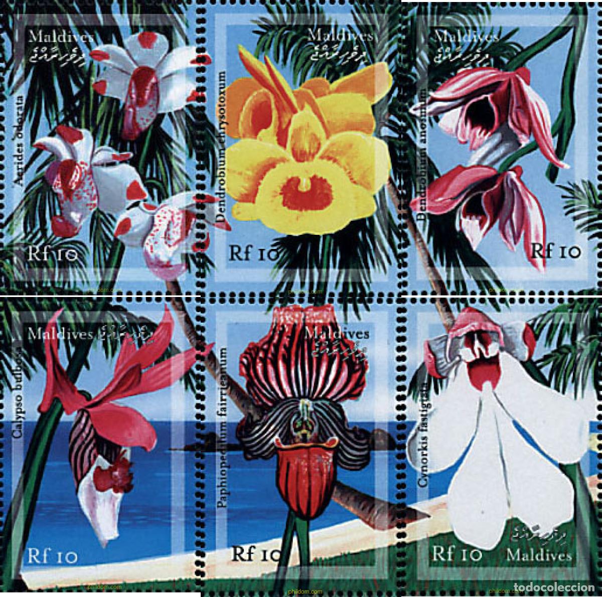 Francobolli: 340953 MNH MALDIVAS 2000 ORQUIDEAS TROPICALES