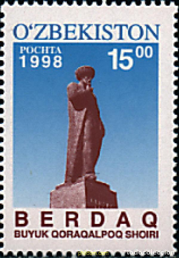 Sellos: 69050 MNH UZBEKISTAN 1998 HOMENAJE AL POETA BERDAQ