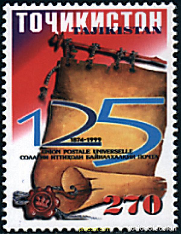 Sellos: 87202 MNH TAYIKISTAN 2000 125 ANIVERSARIO DE LA UPU
