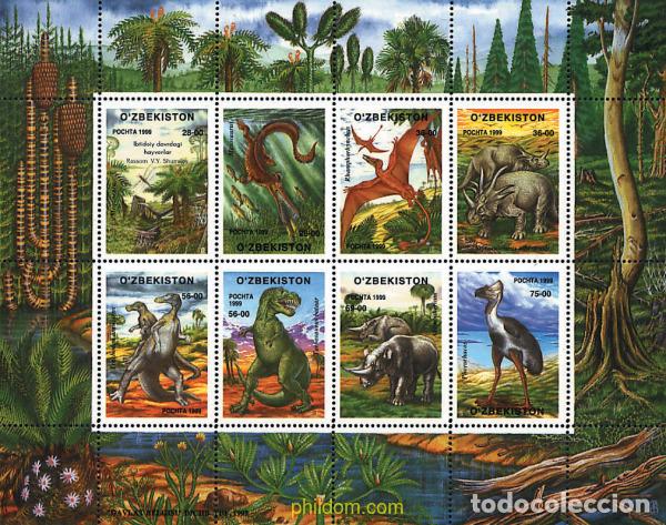 Sellos: 225731 MNH UZBEKISTAN 1999 FAUNA PREHISTORICA DE URUGUAY